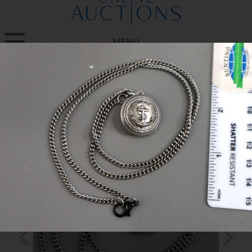 Gucci Silver Nautical Coin Pendant Necklace - Picture 4 of 8